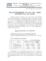 Báo cáo hoạt động năm 2013 và kế hoạch sản xuất kinh doanh năm 2014;