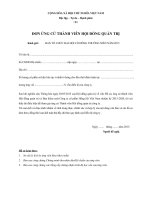 Thông báo tổ chức họp ĐHCĐ thường niên năm 2015 | Hong Ha Viet Nam 03  Don ung cu HDQT