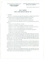 1. Quy trình đón tiếp khách quốc tế