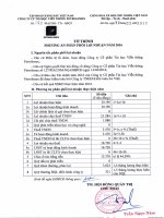 Tờ trình phương án phân phối lợi nhuận năm 2016