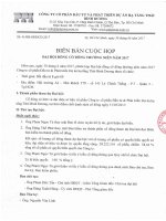 Biên bản cuộc họp Đại hội đồng cổ đông thường niên 2017