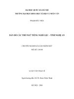 DSpace at VNU: Bản đồ các thổ ngữ tiếng Nghi Lộc - tỉnh Nghệ An