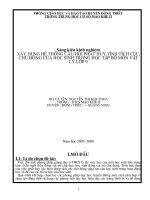 SKKN xây DỰNG hệ THỐNG câu hỏi PHÁT HUY TÍNH TÍCH cực, CHỦ ĐỘNG của học SINH TRONG học tập bộ môn vật lý lớp 9 