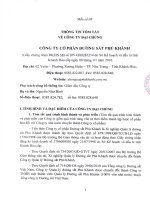 Thông tin tóm tắt về công ty đại chúng