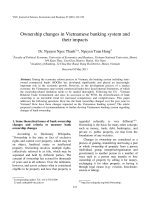 DSpace at VNU: Ownership changes in Vietnamese banking system and their impacts Bai 6.N.Thanh.final