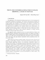 DSpace at VNU: Trust and Customer Satisfaction in Online Shopping: A Study in Vietnam