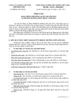 Báo cáo hoạt động Hội đồng quản trị năm 2012 và Phương hướng hoạt động năm 2013