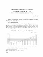 DSpace at VNU: Phát triển kinh tế vùng kinh tế trọng điểm Bắc Bộ Việt Nam theo hướng phát triển bền vững