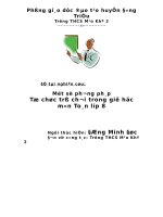 SKKN tổ chức trò chơi trong giờ học môn toán lớp 8 