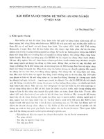 DSpace at VNU: Bảo hiểm xã hội trong hệ thống an sinh xã hội ở Việt Nam