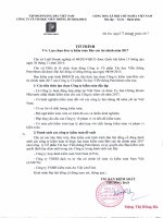 Tờ trình về việc lựa chọn đơn vị kiểm toán Báo cáo tài chính năm 2017