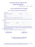 Mẫu Giấy ủy quyền nhận cổ tức