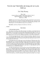 DSpace at VNU: Vai trò của Viện kiểm sát trong xét xử vụ án hình sự