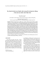 DSpace at VNU: Sự chuyển dịch của thanh niên sang thị trường lao động: Cần một cái nhìn toàn diện hơn