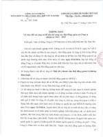 Thông báo đề cử, ứng cử để bầu bổ sung vào Hội đồng quản trị Công ty nhiệm kỳ 2011 - 2015