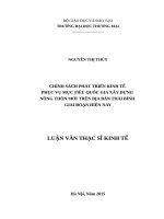 LUẬN VĂN THẠC SĨ CHÍNH SÁCH PHÁT TRIỂN KINH TẾ TẠI THÁI BÌNH