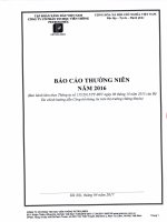 Báo cáo thường niên năm 2016