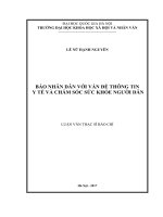 Báo nhân dân với vấn đề thông tin y tế và chăm sóc sức khỏe người dân 