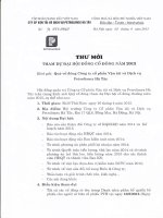 1- Thư mời họp ĐHĐCĐ