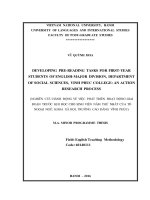 DSpace at VNU: Thêm vào Góc nghiên cứu Developing pre-reading tasks with first-year students of English-major Division, Department of Social Science, Vinh Phuc College: An action research