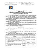 Nghị quyết Đại hội đồng cổ đông thường niên năm 2013.