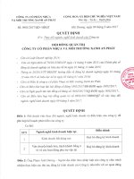 03 09 2017  QD HDQT ve viec thay doi nganh nghe kinh doanh