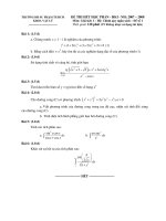 Đề thi giải tích 1 – Hệ Sư phạm – Lần 1 – NH: 07 – 08