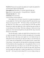 DSpace at VNU: Thương mại trong ngành công nghiệp sạch và ngành công nghiệp bẩn ở Việt Nam dưới tác động của hội nhập WTO