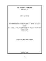 DSpace at VNU: Hình phạt tiền trong luật hình sự Việt Nam và việc áp dụng hình phạt này ở nước ta hiện nay