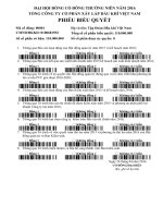 Mau phieu bieu quyet noi dung DHDCD 2016