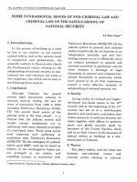 DSpace at VNU: Some fundamental issues of Non-criminal law and criminal law on the safeguarding of national security