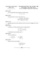 Đề thi Giải tích 1 – Hệ cử nhân – Lần 2 – NH: 07 – 08