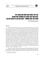 DSpace at VNU: Xây dựng mô hình nhà nước thế tục trong môi trường đa dạng hoá tôn giáo: Cái bất biến và cái khả biến - trường hợp Việt Nam