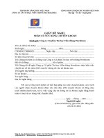 GIẤY ĐỀ NGHỊ CHUYỂN NHẬN CỔ TỨC BẰNG CHUYỂN KHOẢN