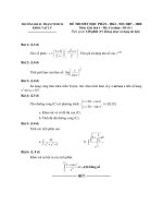 Đề thi giải tích 1 – Hệ Cử nhân – Lần 1 – NH: 07 – 08