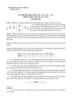 Đề thi + Đáp án Xác suất thống kê – Hệ Sư phạm + Cử nhân – Lần 1 – NH:08-09