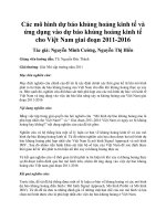 DSpace at VNU: Các mô hình dự báo khủng hoảng kinh tế và ứng dụng vào dự báo khủng hoảng kinh tế cho Việt Nam giai đoạn 2011-2016