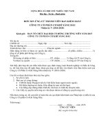 Mẫu đơn xin ứng cử thành viên HĐQT