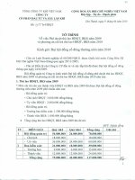 Phương án chi trả thù lao cho HĐQT và Ban kiểm soát năm 2010