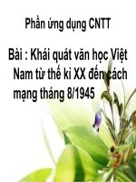 Tuần 9. Khái quát văn học Việt Nam từ đầu thế kỉ XX đến Cách mạng tháng Tám năm 1945