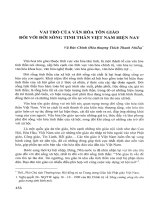 DSpace at VNU: Vai trò của văn hóa tôn giáo đối với đời sống tinh thần việt nam hiện nay