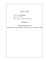 SKKN  PHƯƠNG PHÁP dạy TIẾT “TRẢ bài tập làm văn BIỂU cảm về sự vật, CON NGƯỜI”  lớp 7 