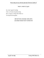 SKKN rèn kỹ năng cho học sinh lớp 6 giải một số bài toán về phân số 