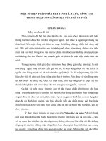 Một số biện pháp phát huy tính tích cực sáng tạo trong hoạt động âm nhạc cho trẻ 4 5 tuổi 