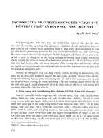 DSpace at VNU: Tác động của phát triển không đều về kinh tế đến phát triển xã hội ở Việt Nam hiện nay