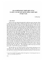 DSpace at VNU: Quan điểm phát triển bền vững và mấy vấn đề xây dựng nông thôn mới ở Việt Nam