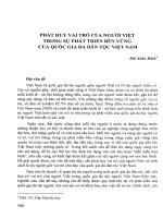 DSpace at VNU: Phát huy vai trò của người Việt trong sự phát triển bền vững của quốc gia đa dân tộc Việt Nam