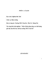 SKKN một số biện pháp nâng cao chất lượng giáo dục đạo đức học sinh tại trường THCS tam đa 