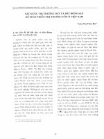 DSpace at VNU: Xây dựng thị trường đất và bất động sản để phát triển thị trường vốn ở Việt Nam