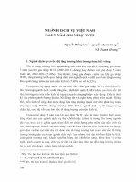 DSpace at VNU: Ngành du lịch Việt Nam sau 5 năm gia nhập WTO